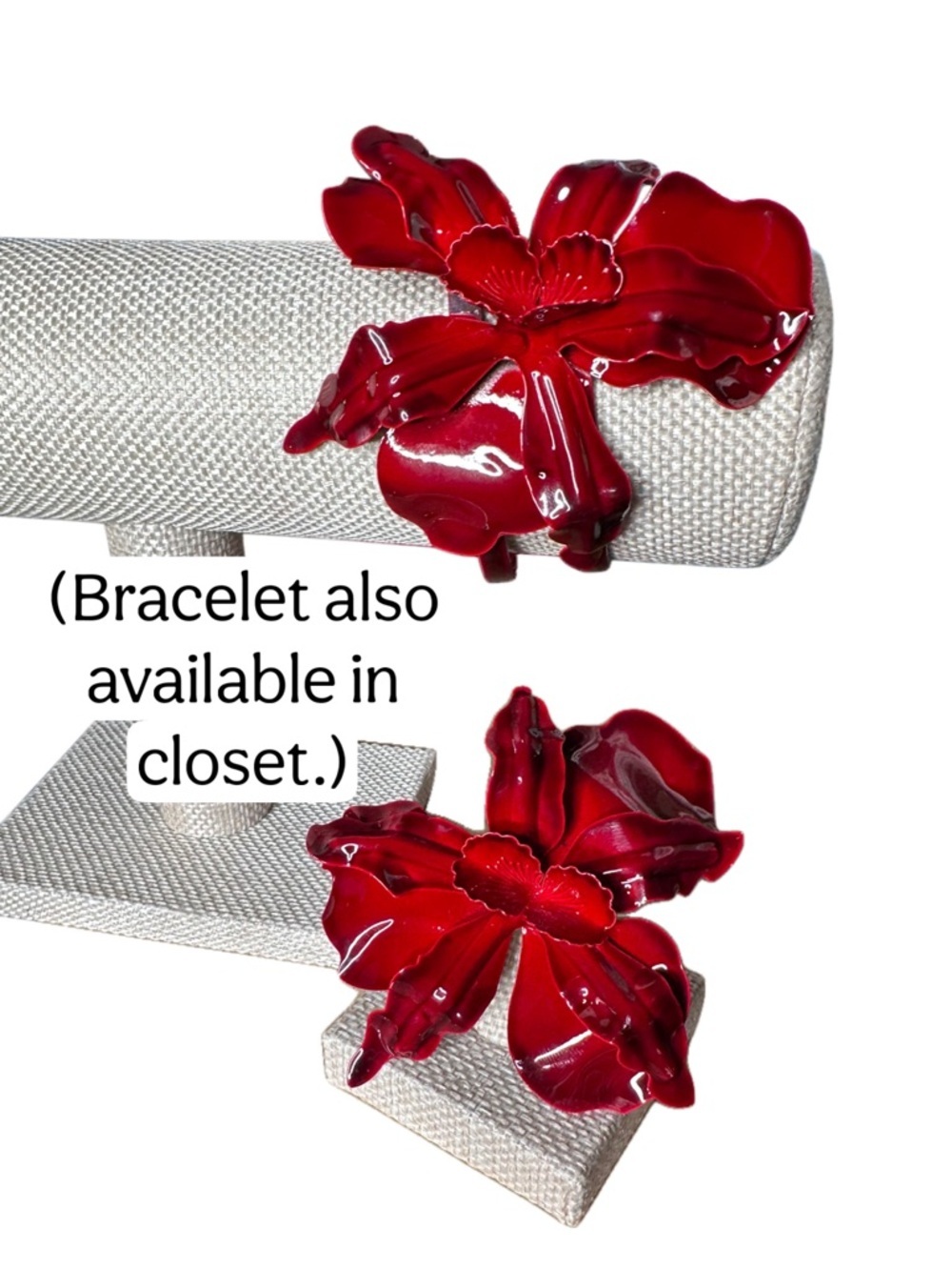 Red Floral Statement Ring - Women Accessories - Picture 4 of 5